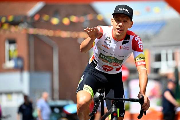 Tour de Wallonie 2025 Stage 4 SERAING, BELGIUM - JULY 29 : Van Rooy Kenneth of Wagner Bazin WB before the start of the race during stage 4 of the 30th edition of Tour de Wallonie an UCI ProSeries 2.Pro cycling road race stage for Men Elite of 163.3 km with start in Welkenraedt and finish in Seraing on July 29, 2025 in Seraing, Belgium, 29 07 2025 ( Motordriver Louis Bidlot - Seraing Belgium  Copyright: xTomasxSiskx
