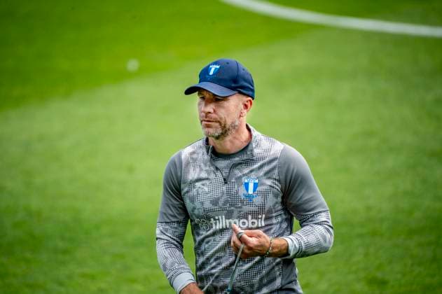 250729 Head coach Henrik Rydström during a UEFA Champions League training session with Malmö FF on July 29, 2025 in Malmö Photo Christian Örnberg BILDBYRAN COP 166 CO0595 fotboll football soccer fotball uefa champions league qualifier champions league träning practice training malmö ff bbeng  Copyright: CHRISTIANxÖRNBERG BB250729CO026