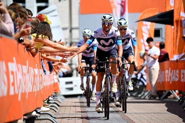 Tour de Wallonie 2025 Stage 4 SERAING, BELGIUM - JULY 29 : Cimolai Davide of Movistar Team before the start of the race during stage 4 of the 30th edition of Tour de Wallonie an UCI ProSeries 2.Pro cycling road race stage for Men Elite of 163.3 km with start in Welkenraedt and finish in Seraing on July 29, 2025 in Seraing, Belgium, 29 07 2025 ( Motordriver Louis Bidlot - Seraing Belgium  Copyright: xTomasxSiskx