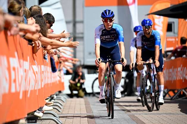 Tour de Wallonie 2025 Stage 4 SERAING, BELGIUM - JULY 29 : Schultz Nick of Israel - Premier Tech before the start of the race during stage 4 of the 30th edition of Tour de Wallonie an UCI ProSeries 2.Pro cycling road race stage for Men Elite of 163.3 km with start in Welkenraedt and finish in Seraing on July 29, 2025 in Seraing, Belgium, 29 07 2025 ( Motordriver Louis Bidlot - Seraing Belgium  Copyright: xTomasxSiskx