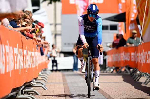 Tour de Wallonie 2025 Stage 4 SERAING, BELGIUM - JULY 29 : Strong Corbin of Israel - Premier Tech before the start of the race during stage 4 of the 30th edition of Tour de Wallonie an UCI ProSeries 2.Pro cycling road race stage for Men Elite of 163.3 km with start in Welkenraedt and finish in Seraing on July 29, 2025 in Seraing, Belgium, 29 07 2025 ( Motordriver Louis Bidlot - Seraing Belgium  Copyright: xTomasxSiskx