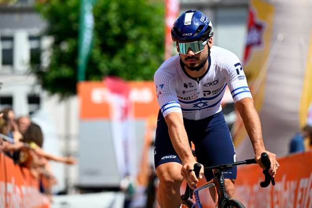 Tour de Wallonie 2025 Stage 4 SERAING, BELGIUM - JULY 29 : Kogut Oded (ISR) of Israel - Premier Tech before the start of the race during stage 4 of the 30th edition of Tour de Wallonie an UCI ProSeries 2.Pro cycling road race stage for Men Elite of 163.3 km with start in Welkenraedt and finish in Seraing on July 29, 2025 in Seraing, Belgium, 29 07 2025 ( Motordriver Louis Bidlot - Seraing Belgium  Copyright: xTomasxSiskx