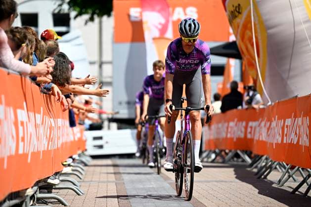 Tour de Wallonie 2025 Stage 4 SERAING, BELGIUM - JULY 29 : Hepburn Michael of Team Jayco AlUla before the start of the race during stage 4 of the 30th edition of Tour de Wallonie an UCI ProSeries 2.Pro cycling road race stage for Men Elite of 163.3 km with start in Welkenraedt and finish in Seraing on July 29, 2025 in Seraing, Belgium, 29 07 2025 ( Motordriver Louis Bidlot - Seraing Belgium  Copyright: xTomasxSiskx