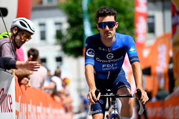 Tour de Wallonie 2025 Stage 4 SERAING, BELGIUM - JULY 29 : Rochas Remy of Groupama FDJ before the start of the race during stage 4 of the 30th edition of Tour de Wallonie an UCI ProSeries 2.Pro cycling road race stage for Men Elite of 163.3 km with start in Welkenraedt and finish in Seraing on July 29, 2025 in Seraing, Belgium, 29 07 2025 ( Motordriver Louis Bidlot - Seraing Belgium  Copyright: xTomasxSiskx