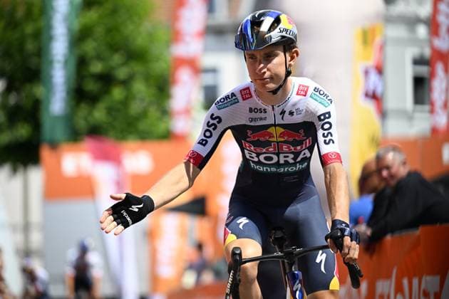 Tour de Wallonie 2025 Stage 4 SERAING, BELGIUM - JULY 29 : Hajek Alexander of Red Bull - BORA - Hansgrohe before the start of the race during stage 4 of the 30th edition of Tour de Wallonie an UCI ProSeries 2.Pro cycling road race stage for Men Elite of 163.3 km with start in Welkenraedt and finish in Seraing on July 29, 2025 in Seraing, Belgium, 29 07 2025 ( Motordriver Louis Bidlot - Seraing Belgium  Copyright: xTomasxSiskx