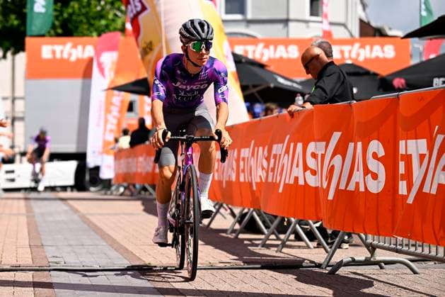 Tour de Wallonie 2025 Stage 4 SERAING, BELGIUM - JULY 29 : De Pretto Davide of Team Jayco AlUla before the start of the race during stage 4 of the 30th edition of Tour de Wallonie an UCI ProSeries 2.Pro cycling road race stage for Men Elite of 163.3 km with start in Welkenraedt and finish in Seraing on July 29, 2025 in Seraing, Belgium, 29 07 2025 ( Motordriver Louis Bidlot - Seraing Belgium  Copyright: xTomasxSiskx