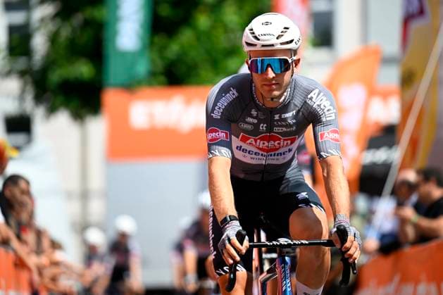 Tour de Wallonie 2025 Stage 4 SERAING, BELGIUM - JULY 29 : Ghys Robbe of Alpecin - Deceuninck before the start of the race during stage 4 of the 30th edition of Tour de Wallonie an UCI ProSeries 2.Pro cycling road race stage for Men Elite of 163.3 km with start in Welkenraedt and finish in Seraing on July 29, 2025 in Seraing, Belgium, 29 07 2025 ( Motordriver Louis Bidlot - Seraing Belgium  Copyright: xTomasxSiskx