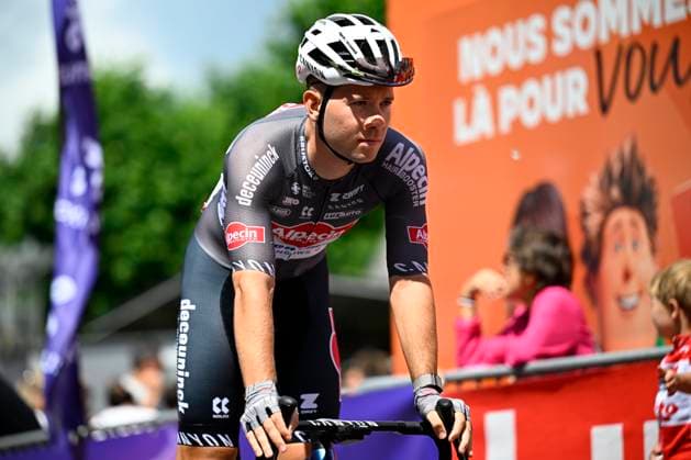 Tour de Wallonie 2025 Stage 4 SERAING, BELGIUM - JULY 29 : Van den Bossche Fabio of Alpecin - Deceuninck before the start of the race during stage 4 of the 30th edition of Tour de Wallonie an UCI ProSeries 2.Pro cycling road race stage for Men Elite of 163.3 km with start in Welkenraedt and finish in Seraing on July 29, 2025 in Seraing, Belgium, 29 07 2025 ( Motordriver Louis Bidlot - Seraing Belgium  Copyright: xTomasxSiskx