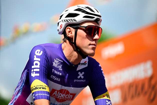 Tour de Wallonie 2025 Stage 4 SERAING, BELGIUM - JULY 29 : Kielich Timo (POL) of Alpecin-Deceuninck before the start of the race during stage 4 of the 30th edition of Tour de Wallonie an UCI ProSeries 2.Pro cycling road race stage for Men Elite of 163.3 km with start in Welkenraedt and finish in Seraing on July 29, 2025 in Seraing, Belgium, 29 07 2025 ( Motordriver Louis Bidlot - Seraing Belgium  Copyright: xTomasxSiskx