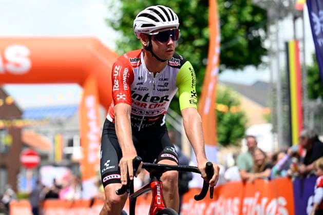 Tour de Wallonie 2025 Stage 4 SERAING, BELGIUM - JULY 29 : Smith Dion of Intermarche - Wanty before the start of the race during stage 4 of the 30th edition of Tour de Wallonie an UCI ProSeries 2.Pro cycling road race stage for Men Elite of 163.3 km with start in Welkenraedt and finish in Seraing on July 29, 2025 in Seraing, Belgium, 29 07 2025 ( Motordriver Louis Bidlot - Seraing Belgium  Copyright: xTomasxSiskx