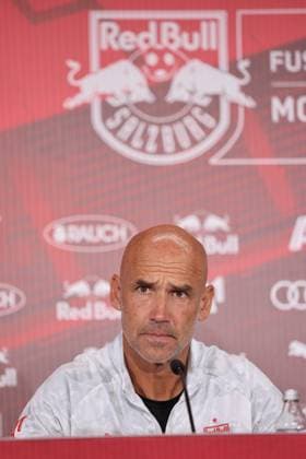 SOCCER - UEFA CL, RBS vs Brann SALZBURG,AUSTRIA,29.JUL.25 - SOCCER - UEFA Champions League, Red Bull Salzburg vs SK Brann Bergen, preview, press conference, PK, Pressekonferenz RBS. Image shows head coach Thomas Letsch (RBS).  GEPAxpictures xMathiasxMandl