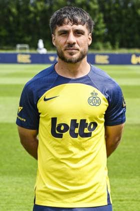 Union s Kevin Mac Allister poses for a portrait picture at the 2025-2026 season photoshoot of Belgian soccer team Royale Union Saint-Gilloise, Tuesday 29 July 2025 in Brussels. TOM GOYVAERTS TomxGoyvaerts  x130242784x