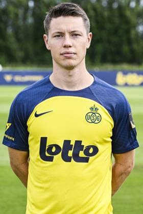 Union s Mathias Rasmussen poses for a portrait picture at the 2025-2026 season photoshoot of Belgian soccer team Royale Union Saint-Gilloise, Tuesday 29 July 2025 in Brussels. TOM GOYVAERTS TomxGoyvaerts  x130243931x
