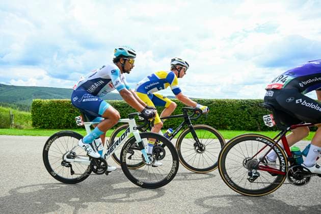 Tour de Wallonie 2025 Stage 4 SERAING, BELGIUM - JULY 29 : Skerl Daniel of Bahrain - Victorious in action during stage 4 of the 30th edition of Tour de Wallonie an UCI ProSeries 2.Pro cycling road race stage for Men Elite of 163.3 km with start in Welkenraedt and finish in Seraing on July 29, 2025 in Seraing, Belgium, 29 07 2025 ( Motordriver Louis Bidlot - Seraing Belgium  Copyright: xTomasxSiskx
