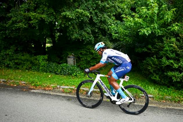 Tour de Wallonie 2025 Stage 4 SERAING, BELGIUM - JULY 29 : Skerl Daniel of Bahrain - Victorious in action during stage 4 of the 30th edition of Tour de Wallonie an UCI ProSeries 2.Pro cycling road race stage for Men Elite of 163.3 km with start in Welkenraedt and finish in Seraing on July 29, 2025 in Seraing, Belgium, 29 07 2025 ( Motordriver Louis Bidlot - Seraing Belgium  Copyright: xTomasxSiskx