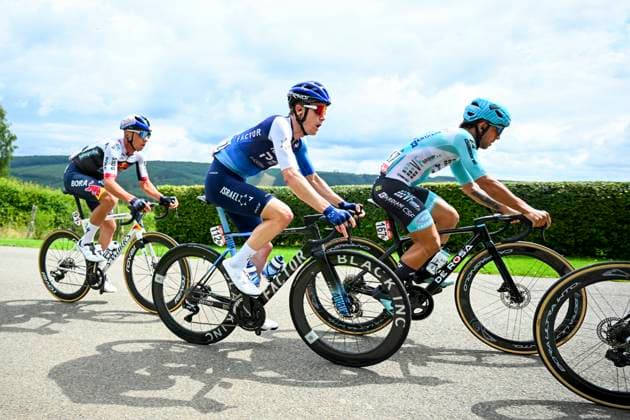 Tour de Wallonie 2025 Stage 4 SERAING, BELGIUM - JULY 29 : Schultz Nick of Israel - Premier Tech, Zanoncello Enrico of VF Group - Bardiani CSF - Faizane in action during stage 4 of the 30th edition of Tour de Wallonie an UCI ProSeries 2.Pro cycling road race stage for Men Elite of 163.3 km with start in Welkenraedt and finish in Seraing on July 29, 2025 in Seraing, Belgium, 29 07 2025 ( Motordriver Louis Bidlot - Seraing Belgium  Copyright: xTomasxSiskx