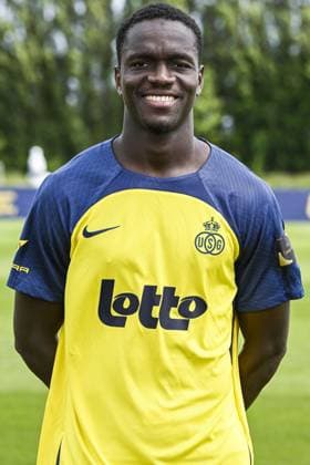 Union s Mamadou Thierno Barry poses for a portrait picture at the 2025-2026 season photoshoot of Belgian soccer team Royale Union Saint-Gilloise, Tuesday 29 July 2025 in Brussels. TOM GOYVAERTS TomxGoyvaerts  x130246084x