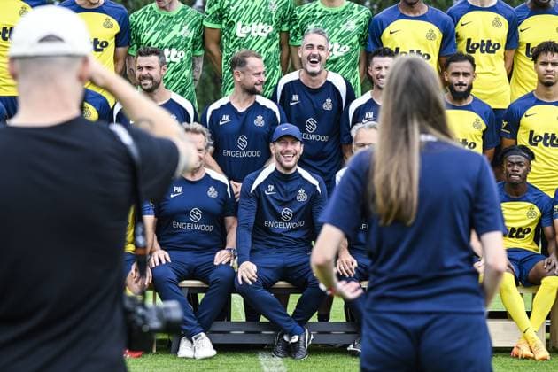 Union s head coach Sebastien Pocognoli pictured before a portrait picture at the 2025-2026 season photoshoot of Belgian soccer team Royale Union Saint-Gilloise, Tuesday 29 July 2025 in Brussels. TOM GOYVAERTS TomxGoyvaerts  x130247827x