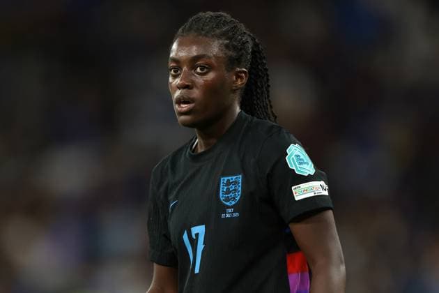 Geneva, Switzerland, 22nd July 2025. Michelle Agyemang of England looks on during the England Women vs Italy Women UEFA Women s Euro semi final match at Stade De Geneve, Geneva. Picture credit should read: Jonathan Moscrop Sportimage EDITORIAL USE ONLY. No use with unauthorised audio, video, data, fixture lists, club league logos or live services. Online in-match use limited to 120 images, no video emulation. No use in betting, games or single club league player publications. SPI_071_JM_ENG_ITA_FEMM SPI-4027-0070
