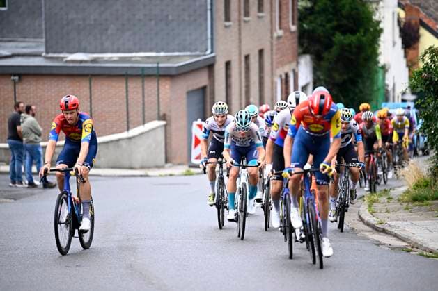 Tour de Wallonie 2025 Stage 4 SERAING, BELGIUM - JULY 29 : Rider of Bahrain - Victorious in action during stage 4 of the 30th edition of Tour de Wallonie an UCI ProSeries 2.Pro cycling road race stage for Men Elite of 163.3 km with start in Welkenraedt and finish in Seraing on July 29, 2025 in Seraing, Belgium, 29 07 2025 ( Motordriver Louis Bidlot - Seraing Belgium  Copyright: xTomasxSiskx