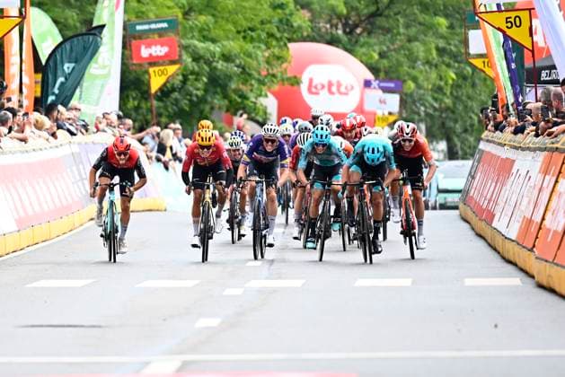Tour de Wallonie 2025 Stage 4 SERAING, BELGIUM - JULY 29 : Third group sprint during stage 4 of the 30th edition of Tour de Wallonie an UCI ProSeries 2.Pro cycling road race stage for Men Elite of 163.3 km with start in Welkenraedt and finish in Seraing on July 29, 2025 in Seraing, Belgium, 29 07 2025 ( Motordriver Louis Bidlot - Seraing Belgium  Copyright: xTomasxSiskx