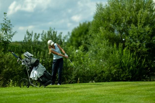 Maxima Purkart GC St Leon Rot at the last hole on the green, GER, 15 BWGV INTERNATIONAL MATCHPLAY TROPHY, Golf, Girls and Boys, imt Golf, 26 29 07 2025, GER, 15 BWGV INTERNATIONAL MATCHPLAY TROPHY, Golf, Girls and Boys, imt Golf, 26 29 07 2025 Wain Copyright: xEibner-Pressefotox EP_SWA
