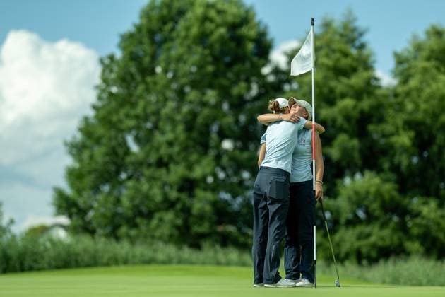 Emma Lucy Schulz Hanßen GC St Leon Rot , wins and Maxima Purkart GC St Leon Rot is second, GER, 15 BWGV INTERNATIONAL MATCHPLAY TROPHY, Golf, Girls and Boys, imt Golf, 26 29 07 2025, GER, 15 BWGV INTERNATIONAL MATCHPLAY TROPHY, Golf, Girls and Boys, imt Golf, 26 29 07 2025 Wain Copyright: xEibner-Pressefotox EP_SWA