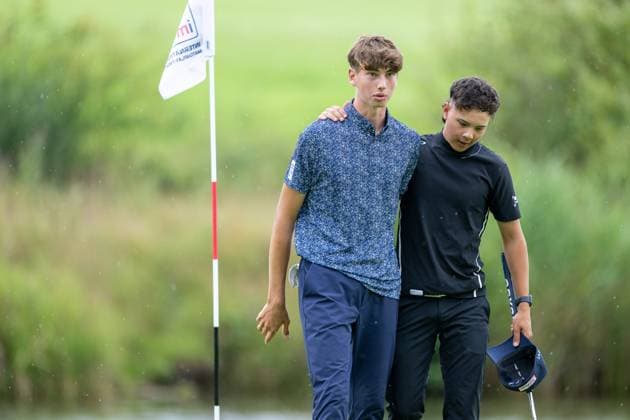 Emil Großmann Stuttgarter GC Solitude left finishes second and Michael Mayer GC München Valley right wins, GER, 15 BWGV INTERNATIONAL MATCHPLAY TROPHY, Golf, Girls and Boys, imt Golf, 26 29 07 2025, GER, 15 BWGV INTERNATIONAL MATCHPLAY TROPHY, Golf, Girls and Boys, imt Golf, 26 29 07 2025 Wain Copyright: xEibner-Pressefotox EP_SWA