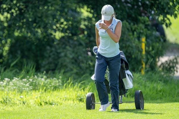 Maxima Purkart GC St Leon Rot on the last hole on the green, is disappointed, dissatisfied, GER, 15 BWGV INTERNATIONAL MATCHPLAY TROPHY, Golf, Girls and Boys, imt Golf, 26 29 07 2025, GER, 15 BWGV INTERNATIONAL MATCHPLAY TROPHY, Golf, Girls and Boys, imt Golf, 26 29 07 2025 Wain Copyright: xEibner-Pressefotox EP_SWA