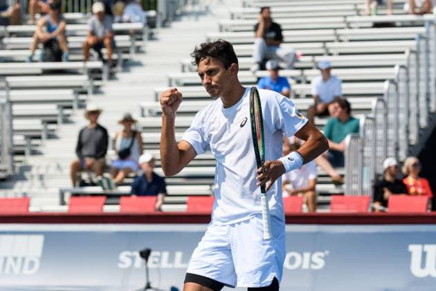 July 29, 2025, Toronto, Ontario, Canada: Toronto, Ontario Ã¢â‚¬ July 29, 2025: EMILIO NAVA of the United States celebrates a point against TERENCE ATMANE of France during the National Bank Open Presented by Rogers at Sobeys Stadium in Toronto, Ontario. Toronto Canada - ZUMAr228 20250729_znp_r228_004 Copyright: xVasiliyxRyabykhx