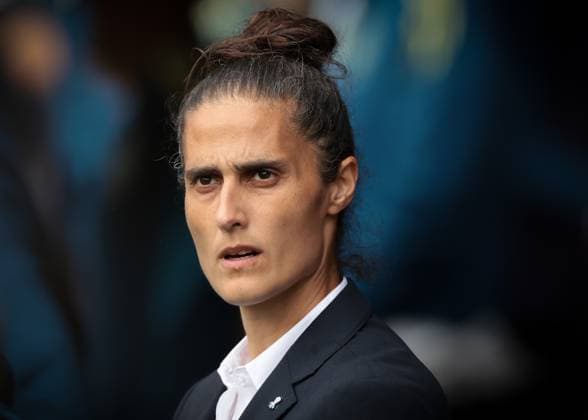 Basel, Switzerland, 26th July 2025. Tome Montserrat Head coach of Spain looks on prior to kick off in the England vs Spain UEFA European Championships match at St Jakob s Park, Basel. Picture credit should read: Jonathan Moscrop Sportimage EDITORIAL USE ONLY. No use with unauthorised audio, video, data, fixture lists, club league logos or live services. Online in-match use limited to 120 images, no video emulation. No use in betting, games or single club league player publications. SPI_044_JM_ENGLAND_SPAIN_WOMEN SPI-4035-0044