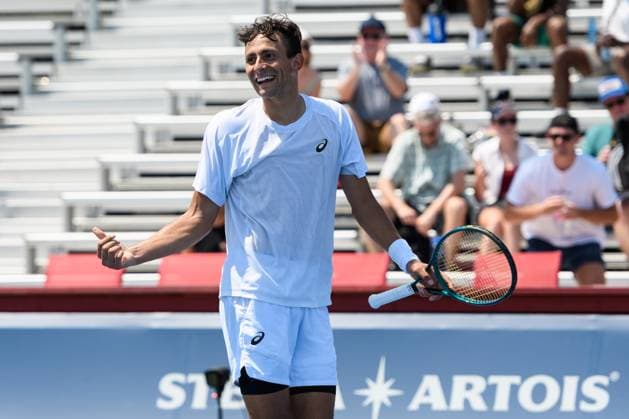 July 29, 2025, Toronto, Ontario, Canada: Toronto, Ontario Ã¢â‚¬ July 29, 2025: EMILIO NAVA of the United States celebrates a victory against TERENCE ATMANE of France during the National Bank Open Presented by Rogers at Sobeys Stadium in Toronto, Ontario. Toronto Canada - ZUMAr228 20250729_znp_r228_012 Copyright: xVasiliyxRyabykhx