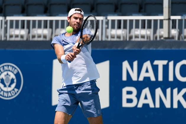 July 29, 2025, Toronto, Ontario, Canada: Toronto, Ontario Ã¢â‚¬ July 29, 2025: KAREN KHACHANOV returns a shot against JUAN PABLO FICOVICH of Argentina during the National Bank Open Presented by Rogers at Sobeys Stadium in Toronto, Ontario. Toronto Canada - ZUMAr228 20250729_znp_r228_015 Copyright: xVasiliyxRyabykhx