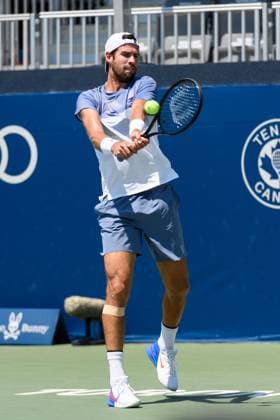 July 29, 2025, Toronto, Ontario, Canada: Toronto, Ontario Ã¢â‚¬ July 29, 2025: KAREN KHACHANOV returns a shot against JUAN PABLO FICOVICH of Argentina during the National Bank Open Presented by Rogers at Sobeys Stadium in Toronto, Ontario. Toronto Canada - ZUMAr228 20250729_znp_r228_016 Copyright: xVasiliyxRyabykhx