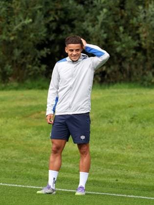 Max Aarons training ahead of tomorrow s Champions League second leg qualifying match against Panathinaikos. Rangers Training - The Rangers Training Centre, Glasgow, Lanarkshire, Scotland, UK - 29 Jul 2025Glasgow The Rangers Training Centre Lanarkshire United Kingdom  Copyright: xO Rourke RangersxFC Shutterstockx 15419009bl