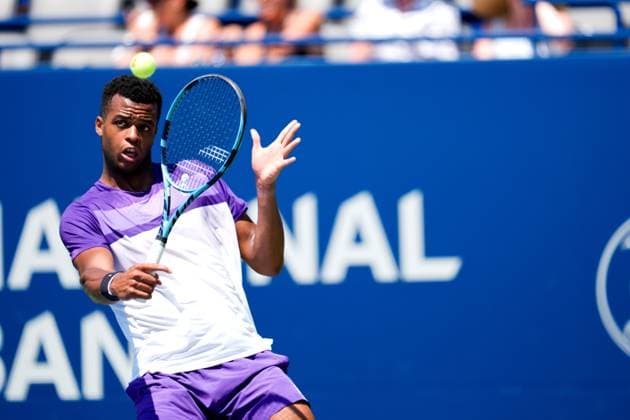 National Bank Open 2025 - Day 4 TORONTO, CANADA - JULY 29 : Giovanni Mpetshi Perricard of France in action against Holger Rune of Denmark on day four of the 2025 National Bank Open at Sobeys Stadium in Toronto, Ontario, Canada on July 29, 2025. Mert Alper Dervis Anadolu Ontario Canada. Editorial use only. Please get in touch for any other usage.  Copyright: x2025xAnadoluxMertxAlperxDervisx