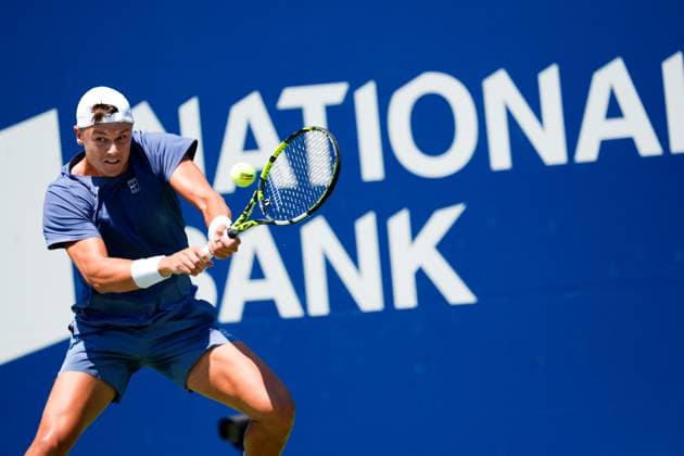 National Bank Open 2025 - Day 4 TORONTO, CANADA - JULY 29 : Holger Rune of Denmark in action against Giovanni Mpetshi Perricard of France on day four of the 2025 National Bank Open at Sobeys Stadium in Toronto, Ontario, Canada on July 29, 2025. Mert Alper Dervis Anadolu Ontario Canada. Editorial use only. Please get in touch for any other usage.  Copyright: x2025xAnadoluxMertxAlperxDervisx