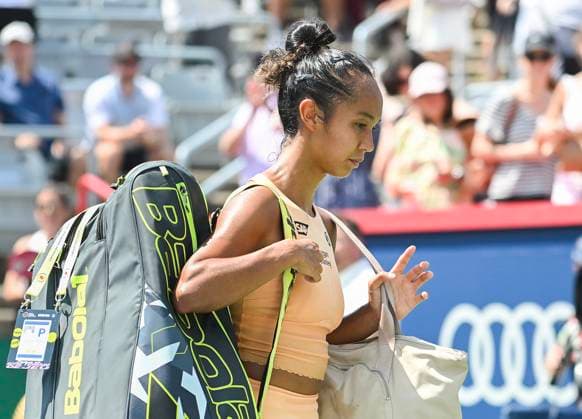 July 29, 2025, Montreal, Pq, Canada: Leylah Fernandez, of Canada, walks off court following her first round match loss to Maya Joint, of Australia, at the National Bank Open tennis tournament in Montreal, Tuesday, July 29, 2025. Leylah Fernandez, Maya Joint, - ZUMAc35_ 20250729_zaf_c35_035 Copyright: xGrahamxHughesx