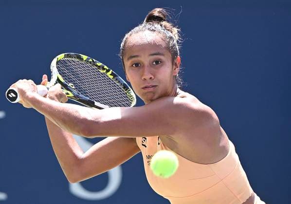 July 29, 2025, Montreal, Pq, Canada: Leylah Fernandez, of Canada, tracks the ball during her round match against Maya Joint, of Australia, at the National Bank Open tennis tournament in Montreal, Tuesday, July 29, 2025. Leylah Fernandez, Maya Joint, - ZUMAc35_ 20250729_zaf_c35_045 Copyright: xGrahamxHughesx