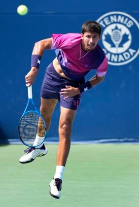 July 29, 2025, Toronto, On, CANADA: Alexei Popyrin of Australia serves the ball against Nicolas Arseneault of Canada during second round tennis action at the National Bank Open in Toronto on Tuesday, July 29, 2025. Canada News - July 29, 2025  - ZUMAc35_ 20250729_zaf_c35_055 Copyright: xNathanxDenettex