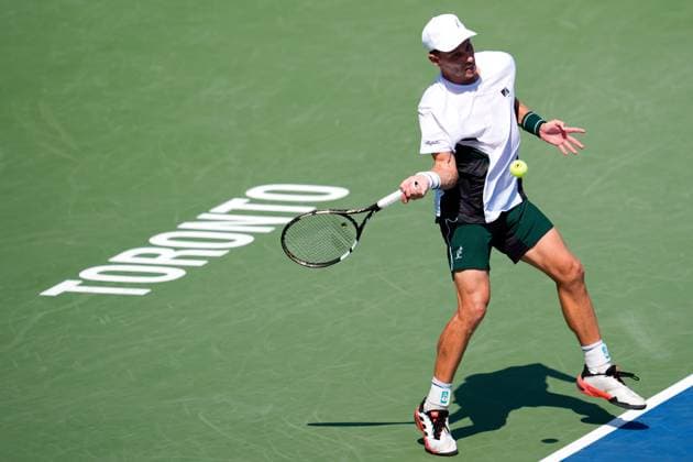 National Bank Open 2025 - Day 4 TORONTO, CANADA - JULY 29 : James Duckworth of Australia in action against Lorenzo Musetti of Italy on day four of the 2025 National Bank Open at Sobeys Stadium in Toronto, Ontario, Canada on July 29, 2025. Mert Alper Dervis Anadolu Ontario Canada. Editorial use only. Please get in touch for any other usage.  Copyright: x2025xAnadoluxMertxAlperxDervisx