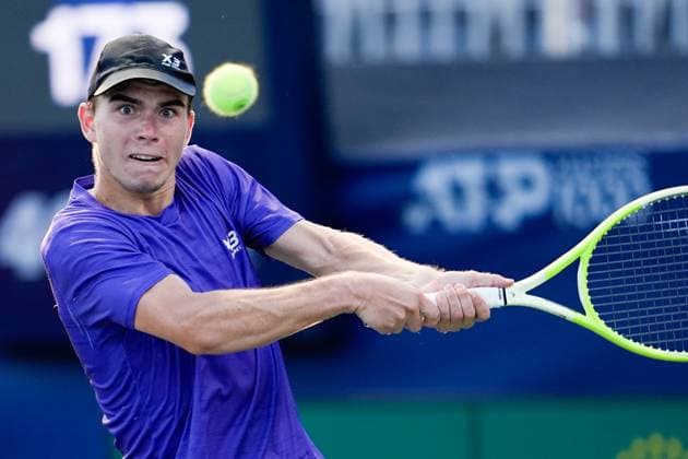 National Bank Open 2025 - Day 4 TORONTO, CANADA - JULY 29: Dalibor Svrcina of Czech Republic in action against Daniil Medvedev on day four of the 2025 National Bank Open in Toronto, Ontario, Canada on July 29, 2025. Mert Alper Dervis Anadolu Ontario Canada. Editorial use only. Please get in touch for any other usage.  Copyright: x2025xAnadoluxMertxAlperxDervisx