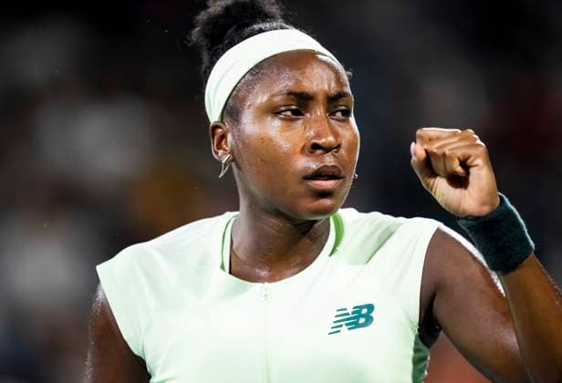 July 29, 2025, Montreal, Pq, CANADA: Coco Gauff of the USA reacts during second round tennis action against Danielle Collins of the USA at the National Bank Open tennis tournament in Montreal on Tuesday, July 29, 2025. Canada News - July 29, 2025  - ZUMAc35_ 20250729_zaf_c35_151 Copyright: xChristopherxKatsarovx