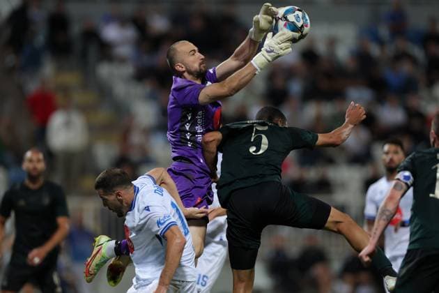 Champions league qualifying FC Drita vs FC Copenhagen in Pristina, Kosovo Faton Maloku goalkeeper of Drita in action during the champions league second qualifying round leg 2 match between FC Drita and FC Copenhagen, in Pristina, Kosovo on July 29, 2025. Pristina Kosovo, Republic Of Copyright: xMatrixxImages ValdrinxXhemajx 