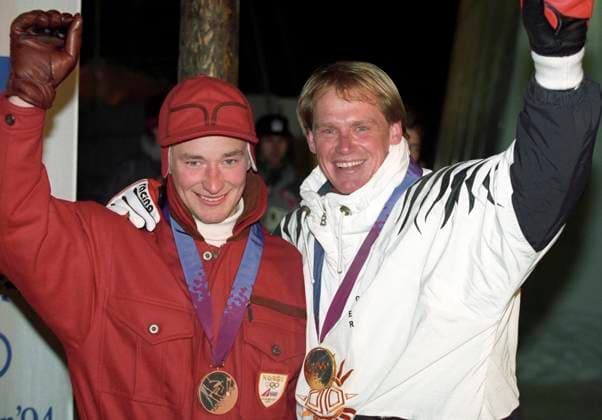 LILLEHAMMER 19940217 Vinter-OL pa Lillehammer. Premieutdeling for super-G for menn. Kjetil Andre Aamodt tok bronse og Ma LILLEHAMMER 19940217 Vinter-OL pa Lillehammer. Premieutdeling for super-G for menn. Kjetil Andre Aamodt tok bronse og Markus Wasmeier fra Tyskland vant gull. FOTO: JAN GREVE NTB Lillehammer Norge EDITORIAL USE ONLY Ref:_SPOZ1_BzFxwc1k.jpg *** LILLEHAMMER 19940217 Winter Olympics in Lillehammer Award ceremony for mens super G Kjetil Andre Aamodt won bronze and Markus Wasmeier from Germany won gold PHOTO JAN GREVE NTB Lillehammer Norway EDITORIAL USE ONLY  EDITORIAL USE ONLY. RESTRICTED USE FOR BETTING COMPANIES Ref:0240476328st.jpg *** LILLEHAMMER 19940217 Winter Olympics in Lillehammer Award ceremony for mens super G Kjetil Andre Aamodt won bronze and Markus Wasmeier from Germany won gold PHOTO JAN GREVE NTB Lillehammer Norway EDITORIAL USE ONLY Ref SPOZ1 BzFxwc1k jpg LILLEHAMMER 19940217 Winter Olympics in Lillehammer Award ceremony for mens super G Kjetil Andre Aamodt won bronze and Markus Wasmeier from Germany won gold PHOTO JAN GREVE NTB Lillehammer Norway EDITORIAL USE ONLY  EDITORIAL USE ONLY RESTRICTED USE FOR BETTING COMPANIES  Copyright: xIMAGO NTBx