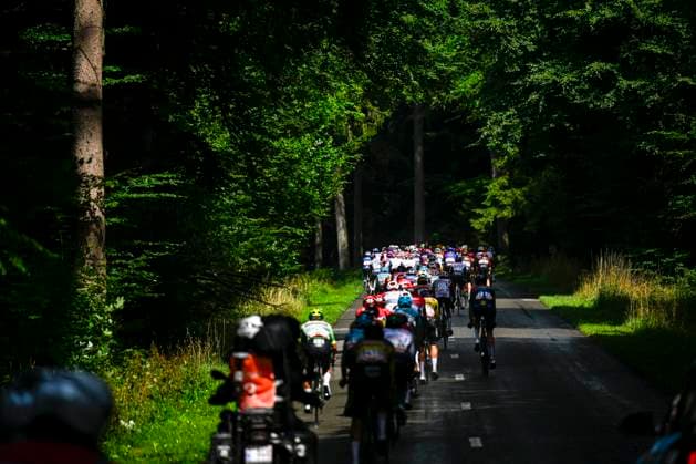 Tour de Wallonie 2025 Stage 5 BERTRIX, BELGIUM - JULY 30 : Illustration picture of the peloton during stage 5 of the 30th edition of Tour de Wallonie an UCI ProSeries 2.Pro cycling road race stage for Men Elite of 183.2 km with start in Bertrix and finish in Bertrix on July 30, 2025 in Bertrix, Belgium, 30 07 2025 ( Motordriver Louis Bidlot - Bertrix Belgium  Copyright: xTomasxSiskx