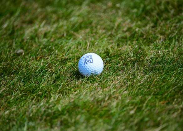30th July 2025; Royal Porthcawl Golf Club, Porthcawl, Wales; AIG Womens Open Golf, Practice Day; AIG women& x2019;s open branded golf ball  AledxHopkins
