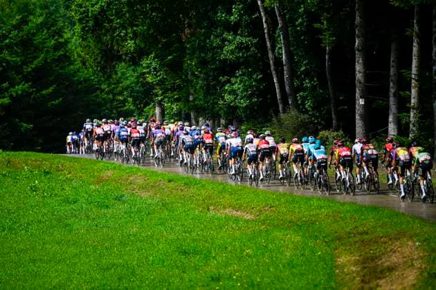 Tour de Wallonie 2025 Stage 5 BERTRIX, BELGIUM - JULY 30 : Illustration picture of the peloton during stage 5 of the 30th edition of Tour de Wallonie an UCI ProSeries 2.Pro cycling road race stage for Men Elite of 183.2 km with start in Bertrix and finish in Bertrix on July 30, 2025 in Bertrix, Belgium, 30 07 2025 ( Motordriver Louis Bidlot - Bertrix Belgium  Copyright: xTomasxSiskx