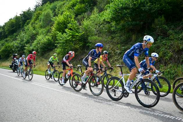 Tour de Wallonie 2025 Stage 5 BERTRIX, BELGIUM - JULY 30 : Le Gac Olivier of Groupama FDJ, Haverdings David of Baloise Glowi Lions in the escape pack during stage 5 of the 30th edition of Tour de Wallonie an UCI ProSeries 2.Pro cycling road race stage for Men Elite of 183.2 km with start in Bertrix and finish in Bertrix on July 30, 2025 in Bertrix, Belgium, 30 07 2025 ( Motordriver Louis Bidlot - Bertrix Belgium  Copyright: xTomasxSiskx