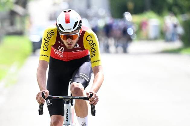 Tour de Wallonie 2025 Stage 5 BERTRIX, BELGIUM - JULY 30 : Izquierdo Clement of Cofidis in action during stage 5 of the 30th edition of Tour de Wallonie an UCI ProSeries 2.Pro cycling road race stage for Men Elite of 183.2 km with start in Bertrix and finish in Bertrix on July 30, 2025 in Bertrix, Belgium, 30 07 2025 ( Motordriver Louis Bidlot - Bertrix Belgium  Copyright: xTomasxSiskx